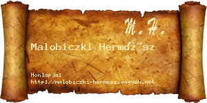 Malobiczki Hermész névjegykártya